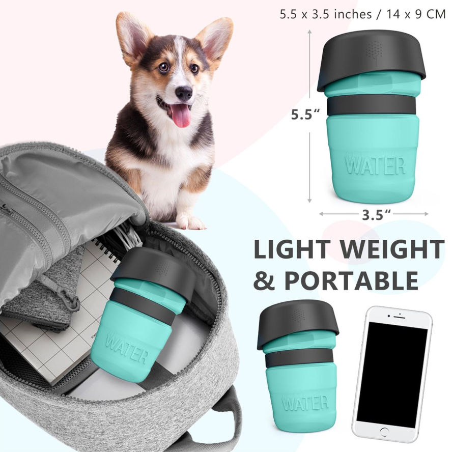 Portable Pet Water Cup w/ Feeder
