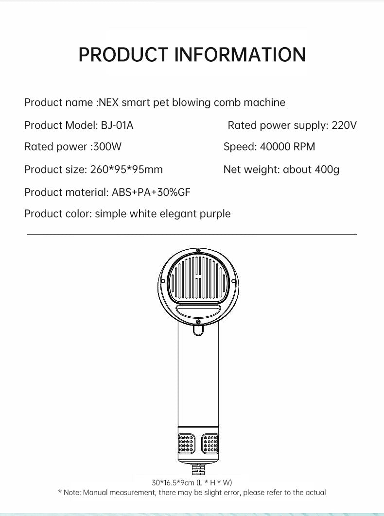 Smart Pet Blow & Comb Hair Dryer